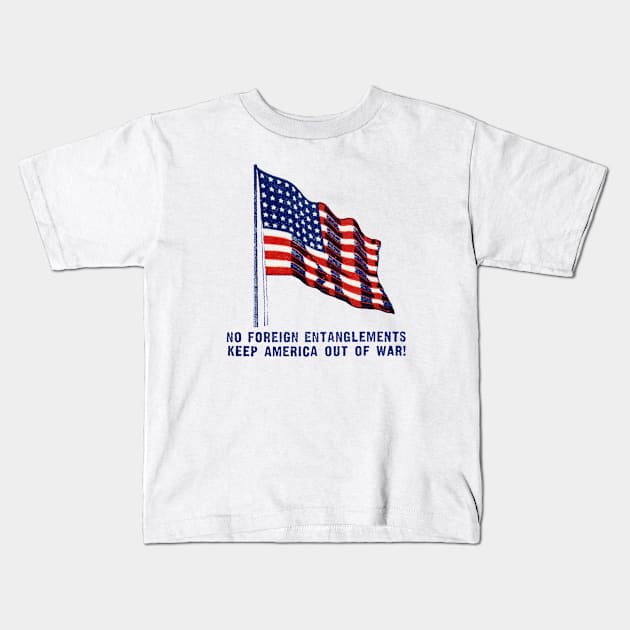 1930s Keep America Out of War! Kids T-Shirt by historicimage